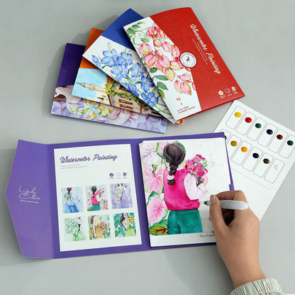 Watercolor Painting Sets - 6 Creative Kits with Paper & Pen