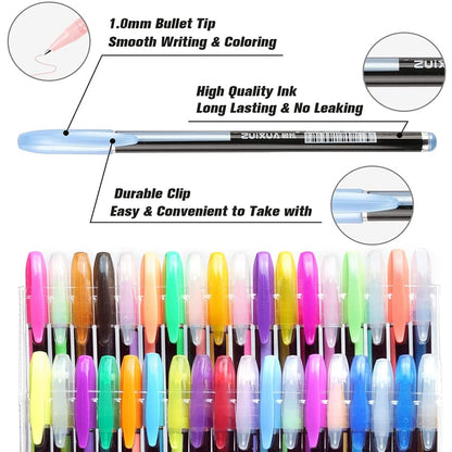 Gel Pens: Metallic Glitter Gel Pens 12/24Pcs for Art & Journals