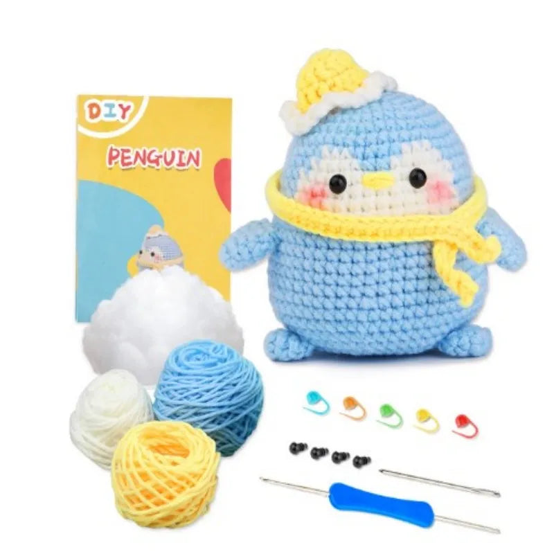MIUSIE Crochet Kit: Yarn & Hook for Beginners + Video Guides