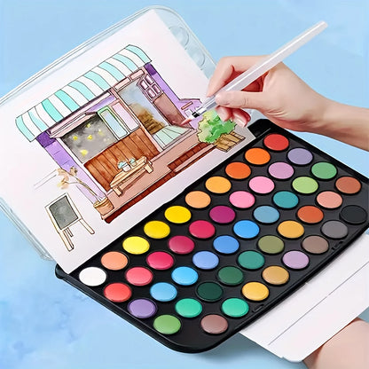 Watercolor: 48 Colors Watercolor Paint Set - Washable & Vibrant