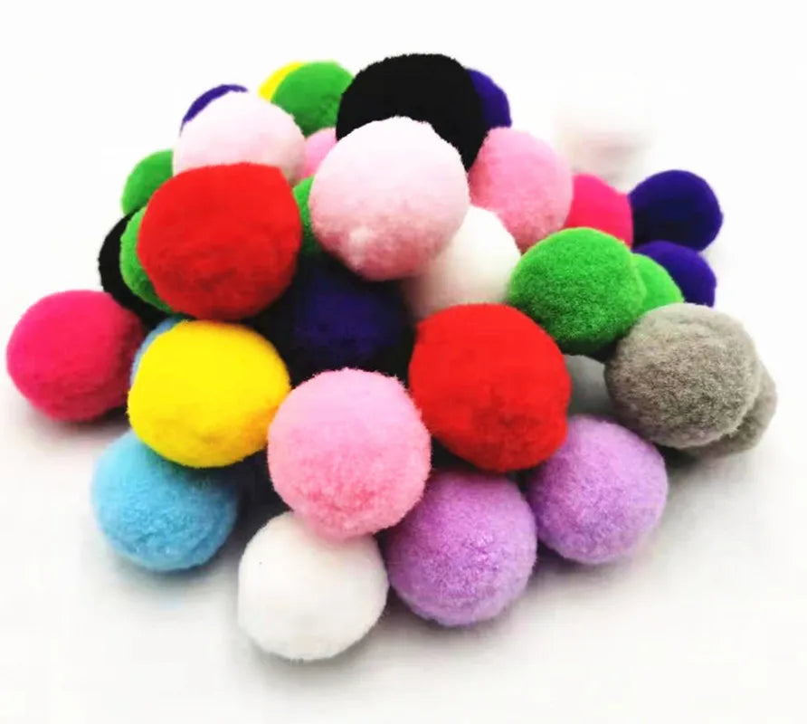 Warm Color Pompoms: DIY Craft Supplies for Kids