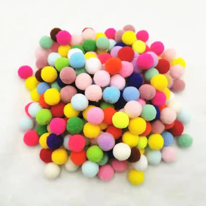 Warm Color Pompoms: DIY Craft Supplies for Kids