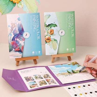 Watercolor Painting Sets - 6 Creative Kits with Paper & Pen