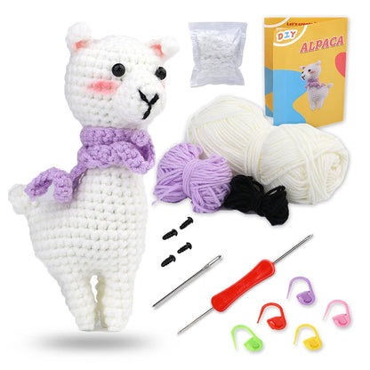 MIUSIE Crochet Kit: Yarn & Hook for Beginners + Video Guides