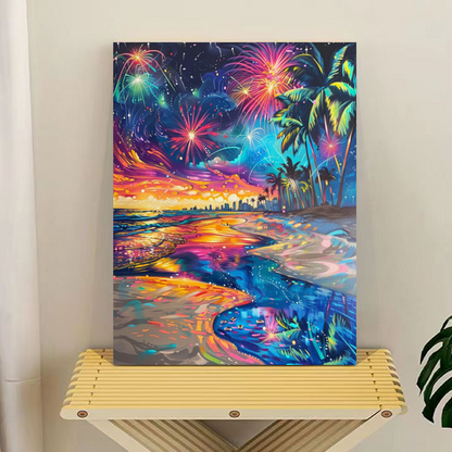 Paint By Numbers Kit 40x50cm - Beach Night Art for Adults