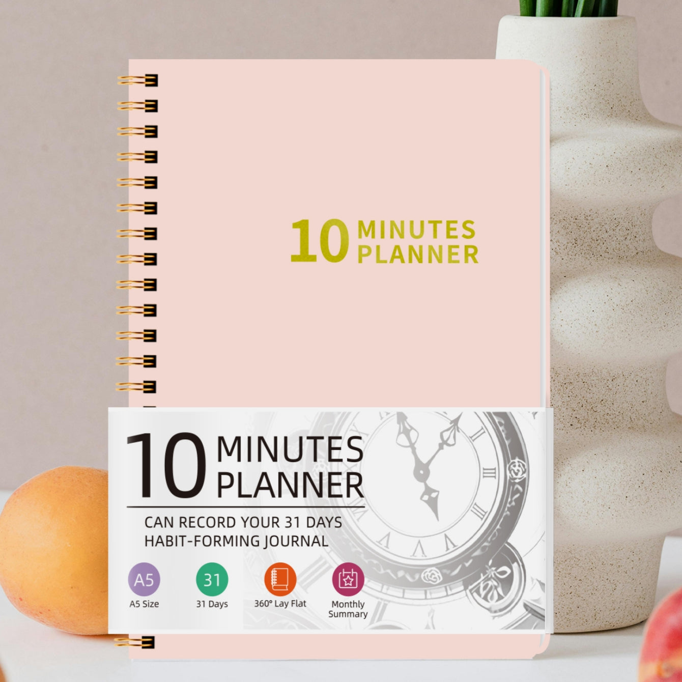 A5 Daily Planner Book: Time Blocking & Habit Tracker