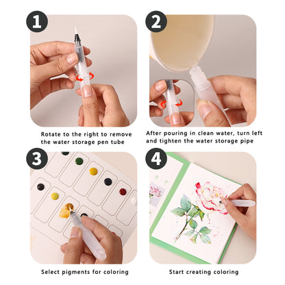 Watercolor Painting Sets - 6 Creative Kits with Paper & Pen