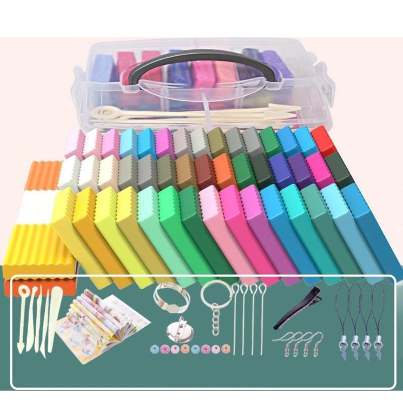 Polymer Clay Set 24/36/50 Colors - Soft Oven Bake for Kids