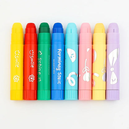 Washable Paint Sticks - 8/12 Colors for Kids & Students
