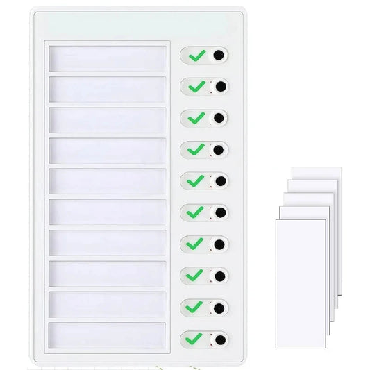 1 Set Kids Chore Tracker Kit | 5 Blank Detachable Cards + Punch Plastic Board, Daily Task & Schedule Planner
