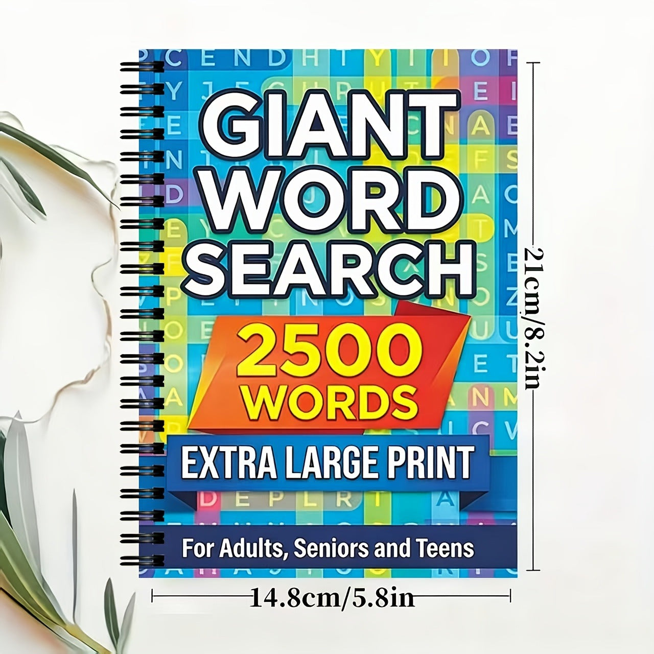 Giant Word Search Puzzle Book: 2500 Words, Extra Large Print