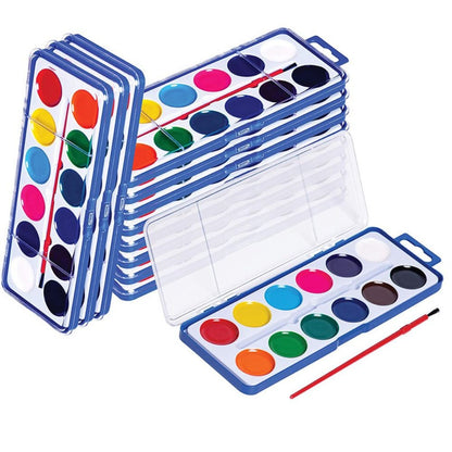 Washable Watercolor Paint Set - 8/12/16 Colors for Kids