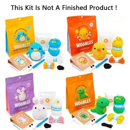 Crochet Animal Kit: DIY Yarn Set for Beginners