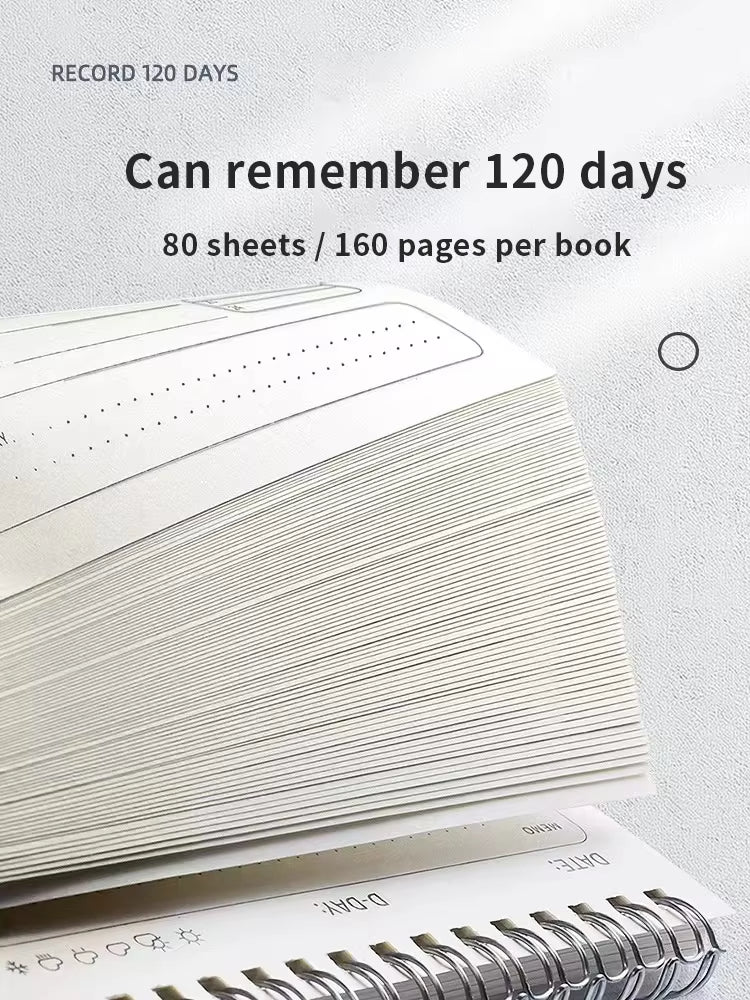 A5 Daily Planner Notebook - 160 Pages for Office & School