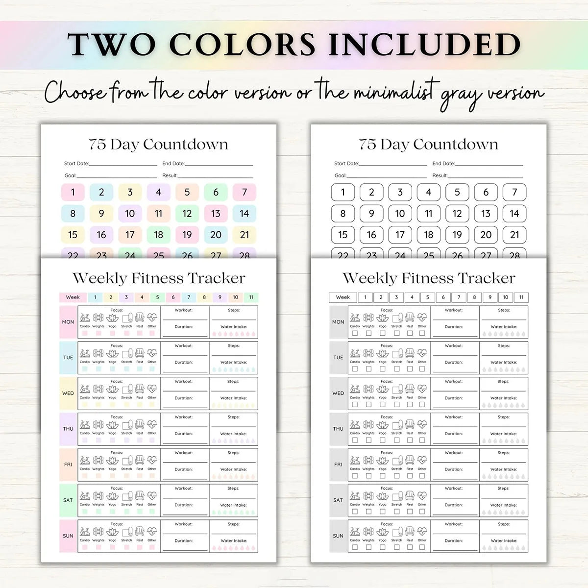 75-Day Multifunctional Goal Planner with Habit Trackers & Milestones Fitness/Study Challenge Journal for Academic Productivity