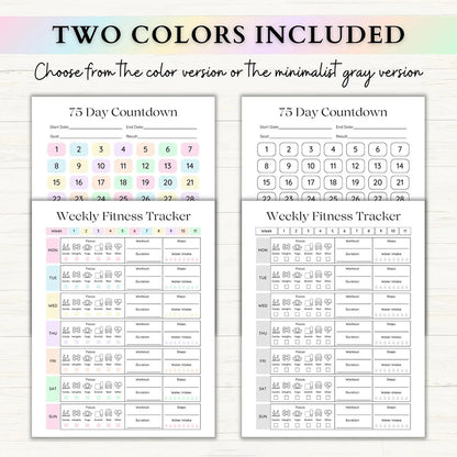 75-Day Multifunctional Goal Planner with Habit Trackers & Milestones Fitness/Study Challenge Journal for Academic Productivity