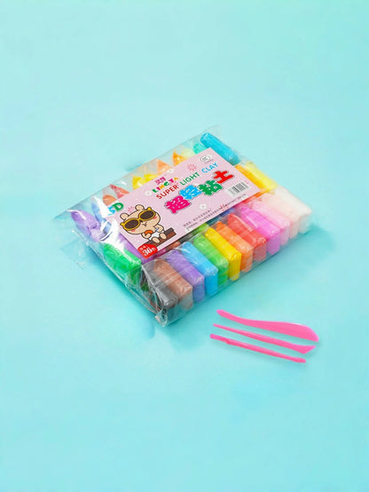 Non-Toxic Clay Set - Ultra-Light 12, 24, 36 Colors Refill