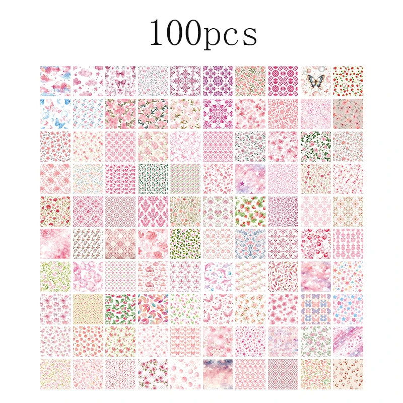 Scrapbooking Vintage Paper Set: 100pcs Retro Stationery & Scrapbooking