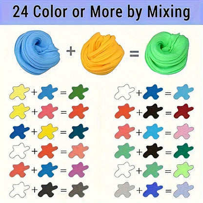 Air Dry Clay Set - Non-Toxic, Vibrant Colors & Tools