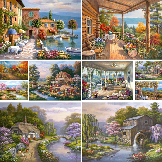 Paint By Numbers Kit - Classic House 40x50 Acrylic Set