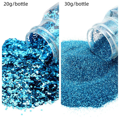 Glitters Sprinkles Powder: Colorful Hexagonal Nail Art