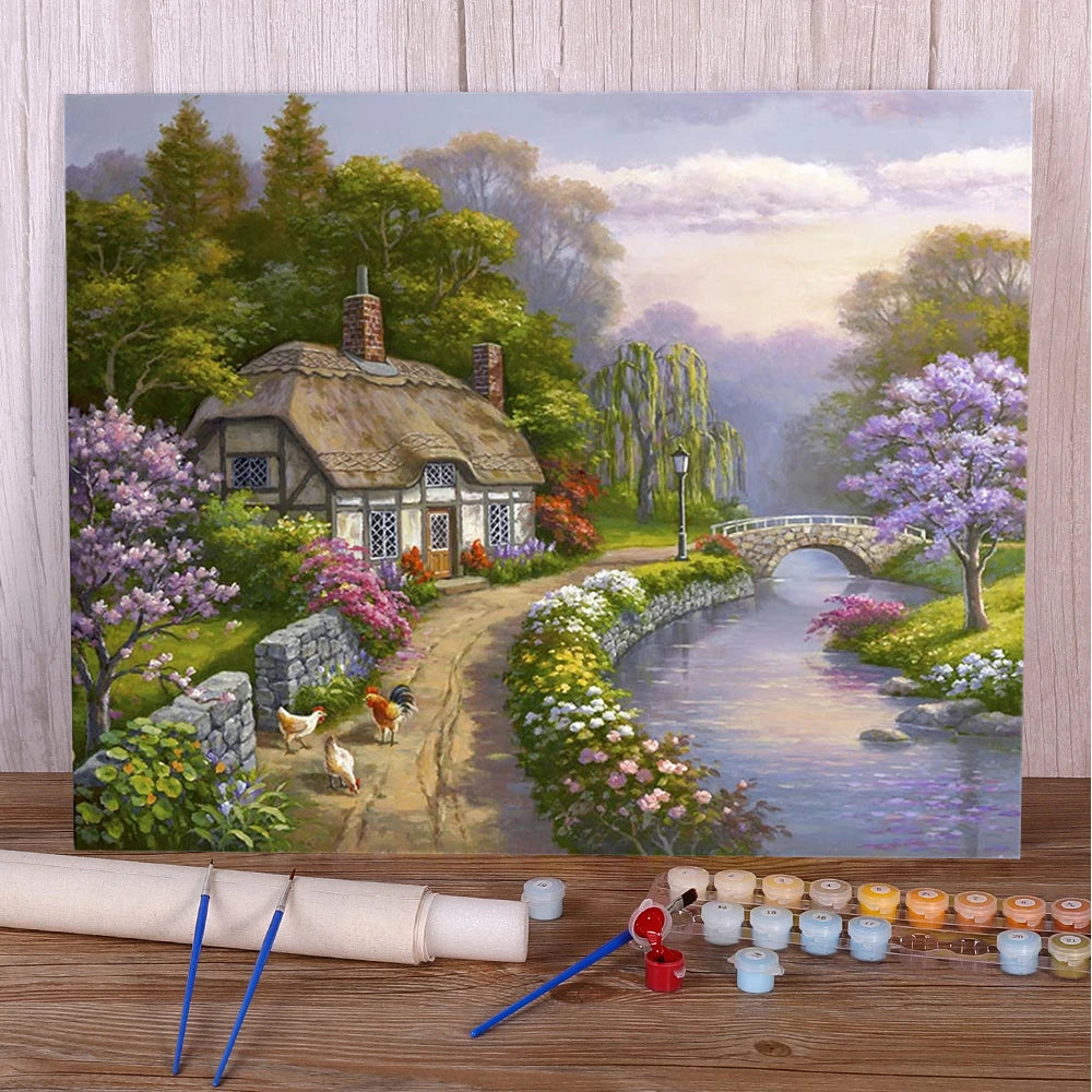 Paint By Numbers Kit - Classic House 40x50 Acrylic Set