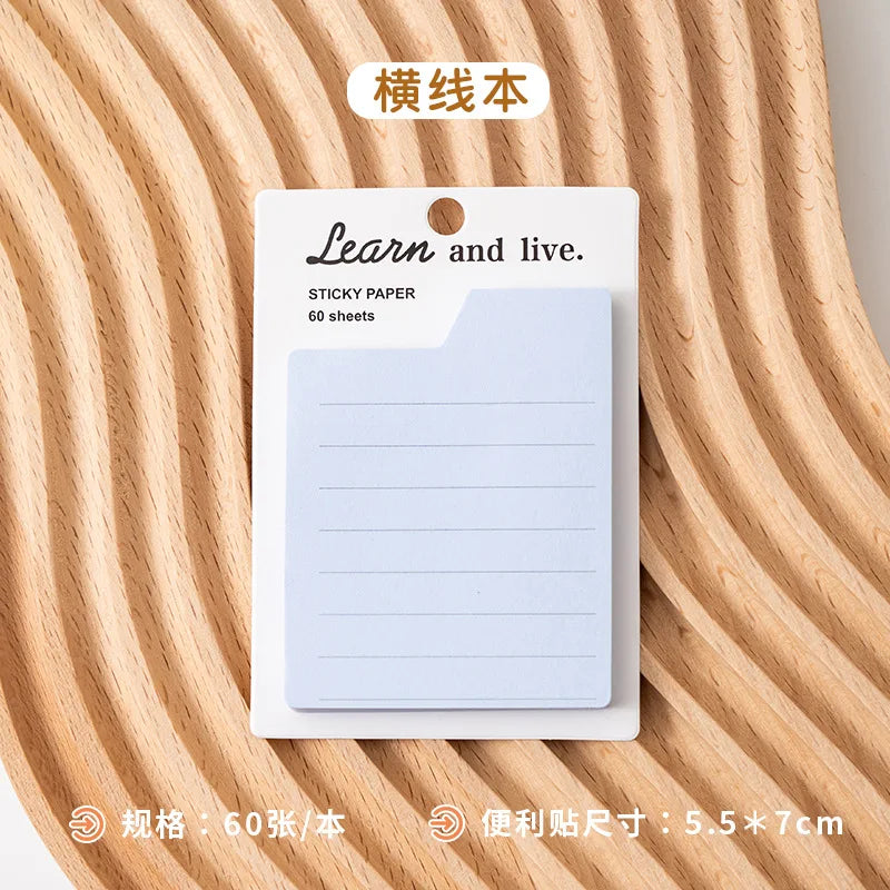 60 Pages Memo Pad Self-adhesive Mini List Note Paper Dual Daily Scheduler Planner Yearly Office Plan