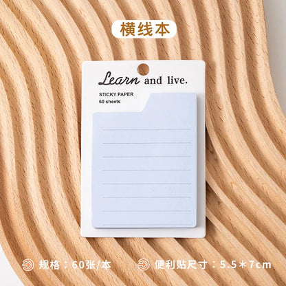 60 Pages Memo Pad Self-adhesive Mini List Note Paper Dual Daily Scheduler Planner Yearly Office Plan