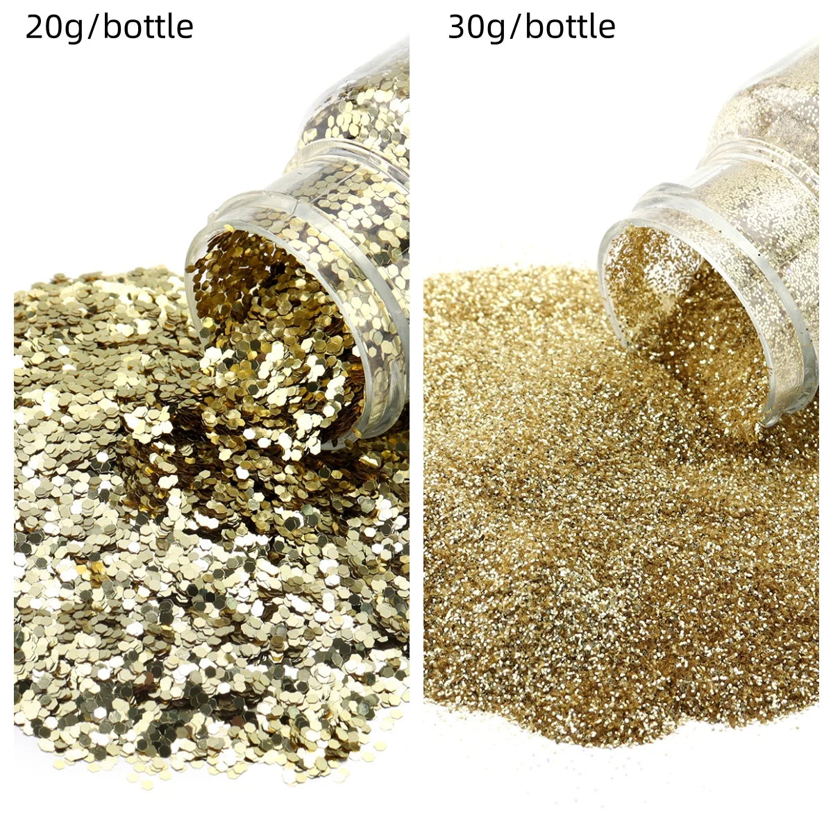 Glitters Sprinkles Powder: Colorful Hexagonal Nail Art