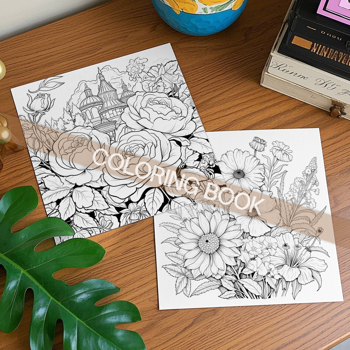 Garden Flowers Coloring Book: Relax & Unwind for Adults