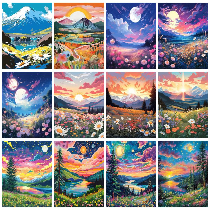 Paint by Numbers: Custom Flower Paint By Numbers Kit - DIY Acrylic Art Gift