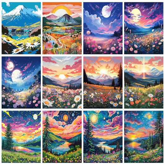 Paint by Numbers: Custom Flower Paint By Numbers Kit - DIY Acrylic Art Gift