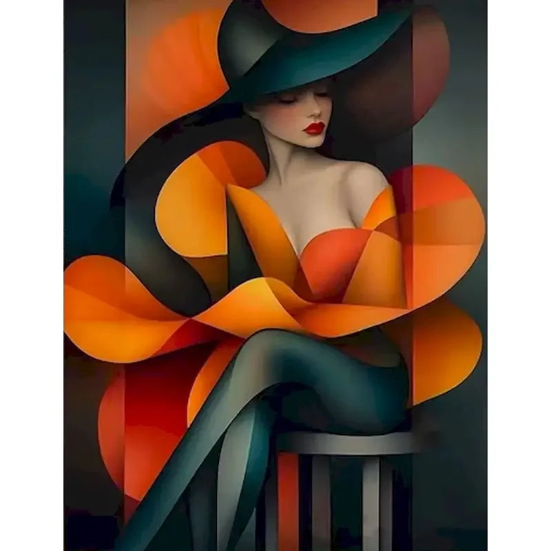 Paint by Numbers: Abstract Paint by Numbers Kit - Unique Acrylic Wall Art