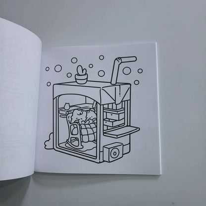 Cozy Spaces: Coloring Books for Adults and Teens Calming Scenes with Cute Animal Characters Help Relieve Stress