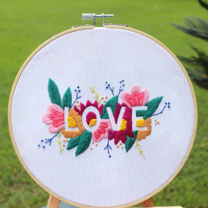 Embroidery Kit: Beginner Cross Stitch Flower Set