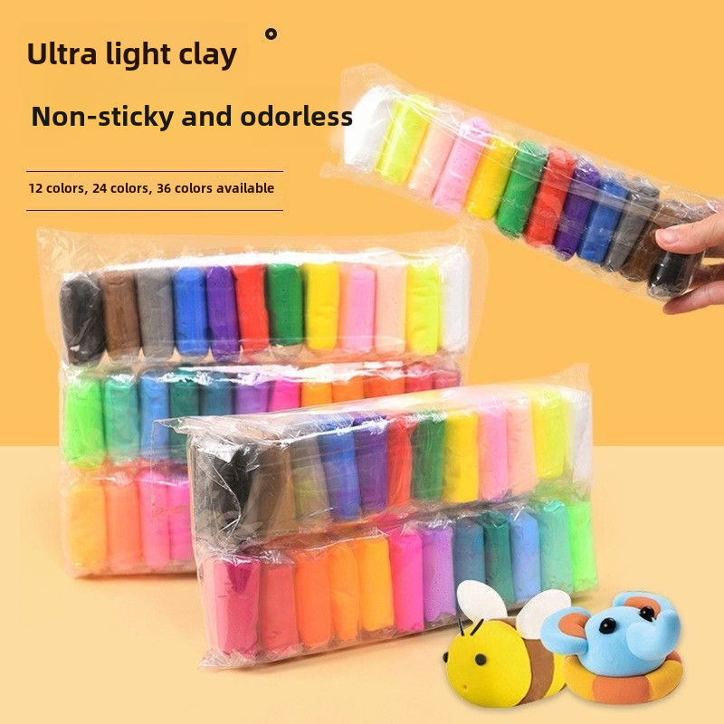 Non-Toxic Clay Set - Ultra-Light 12, 24, 36 Colors Refill