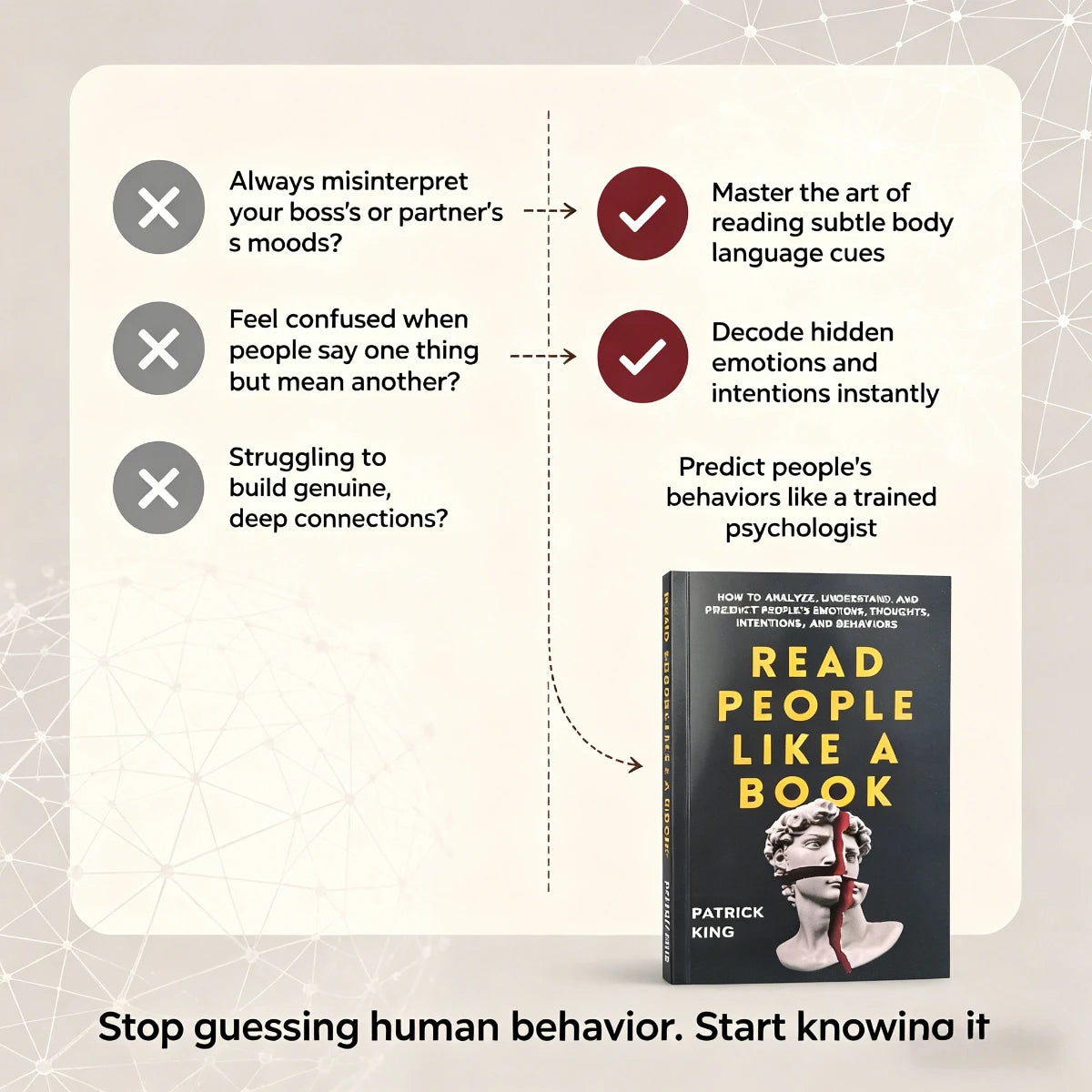 Read People Like A Book By Patrick King Psychology Self Help Book Analyze People's Emotions Thoughts Intentions Behaviors