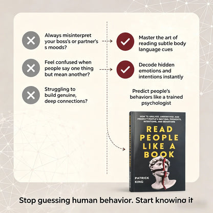 Read People Like A Book By Patrick King Psychology Self Help Book Analyze People's Emotions Thoughts Intentions Behaviors