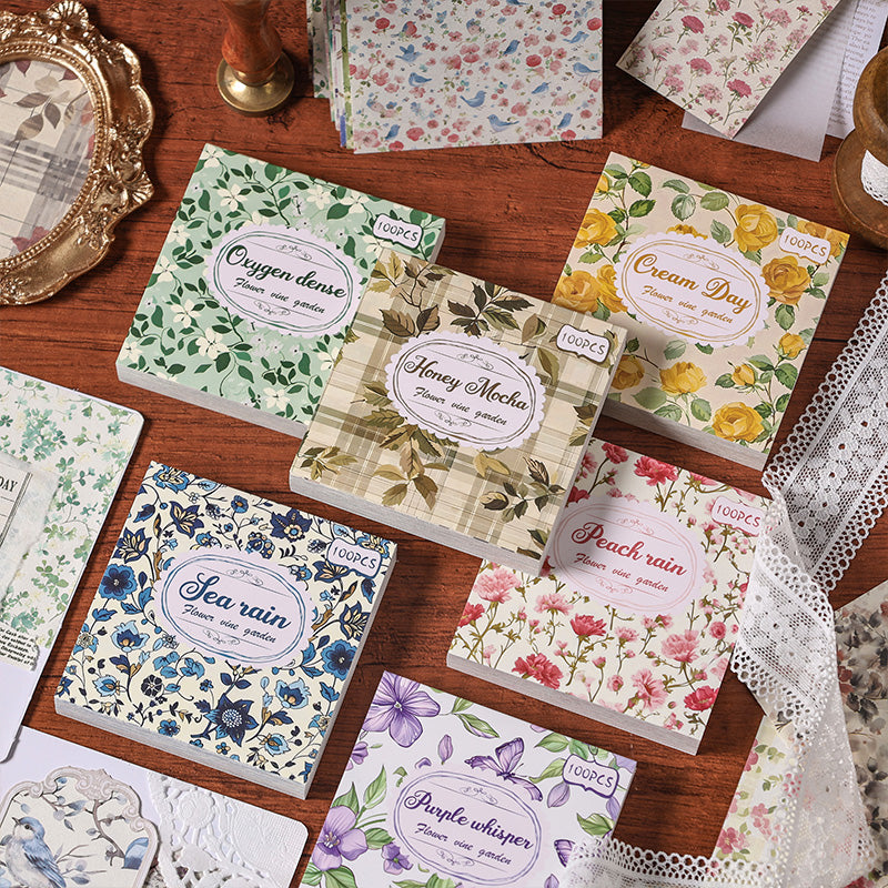 Scrapbooking Vintage Paper Set: 100pcs Retro Stationery & Scrapbooking