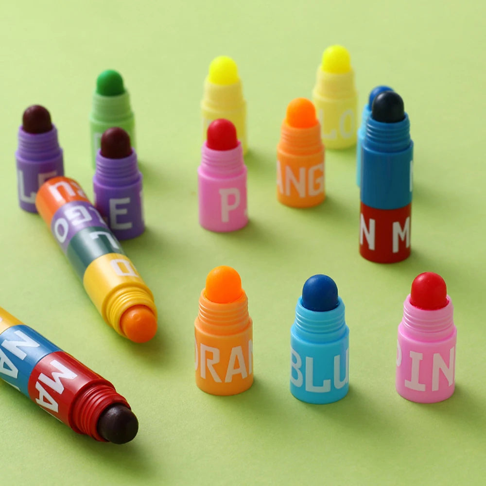 Color Highlighter Detachable Cute Pens for Kids & Students