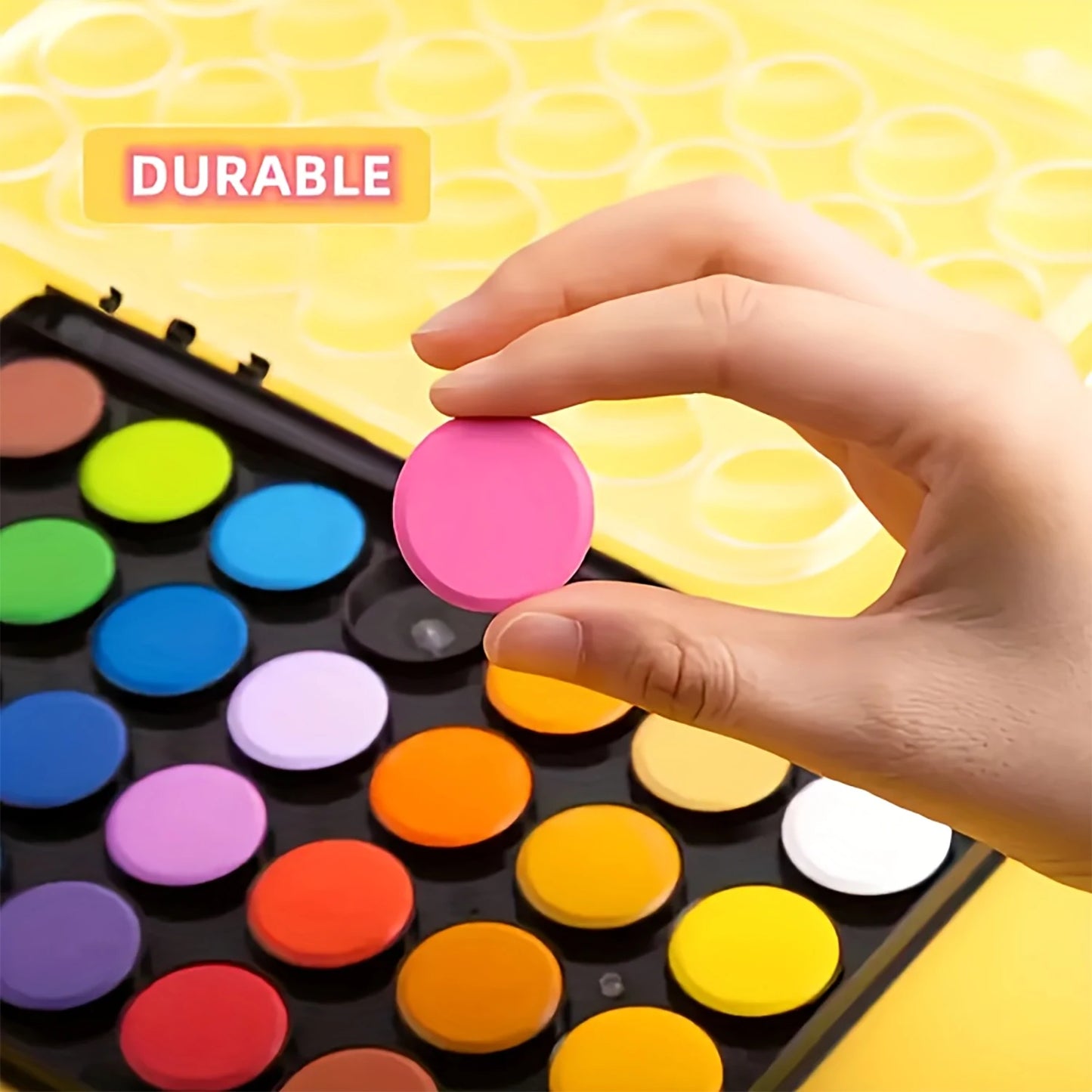 Watercolor: 48 Colors Watercolor Paint Set - Washable & Vibrant