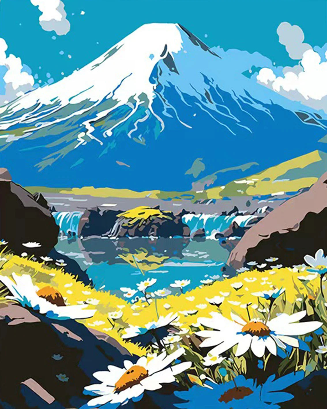 Paint by Numbers: Custom Flower Paint By Numbers Kit - DIY Acrylic Art Gift