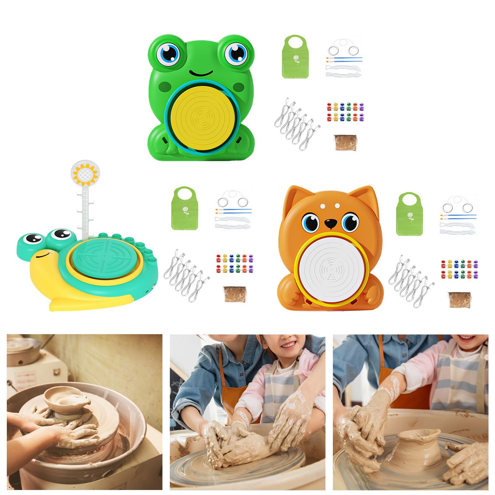 Pottery Wheel Kit: DIY Toy with Clay & Apron