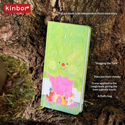 Kinbor Undated Weekly Planner Notebook, 2 Pages Per Week Illustrated Hardcover Journal with To-Do List, Portable Student Plan
