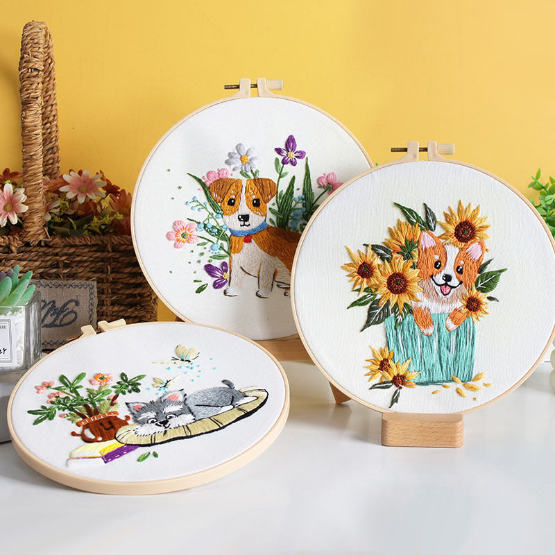 Embroidery Kit - Beginner Floral Cross Stitch Set