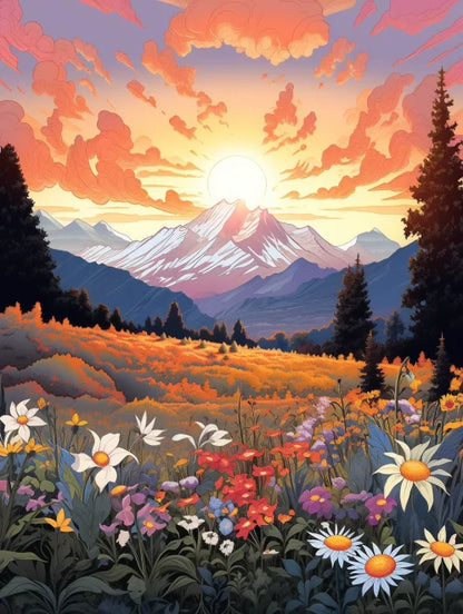 Paint by Numbers: Custom Flower Paint By Numbers Kit - DIY Acrylic Art Gift