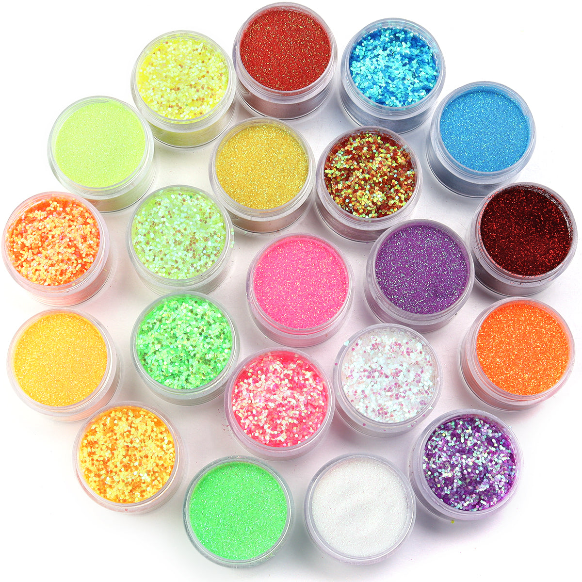 Glitters Sprinkles Powder: Colorful Hexagonal Nail Art
