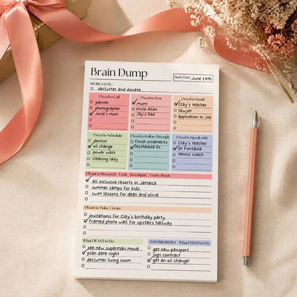 Professional Project Tracking Book A5 To-do List Notebook with 50 Pages Planner Brain Dump Journal Sturdy Binding for Scheduling