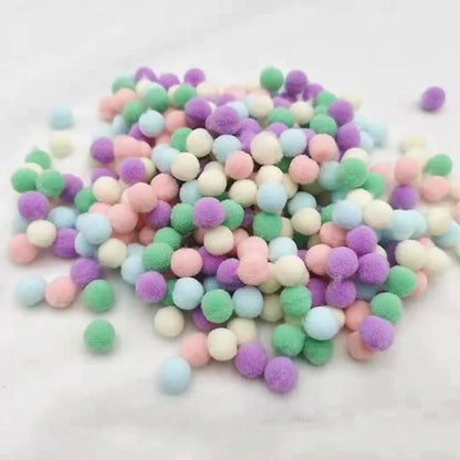 Warm Color Pompoms: DIY Craft Supplies for Kids