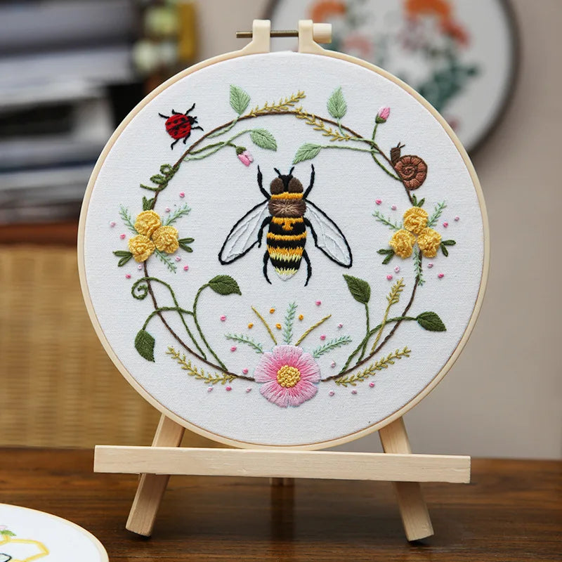 Embroidery Kit: Beginner Cross Stitch Set, Multi Pattern